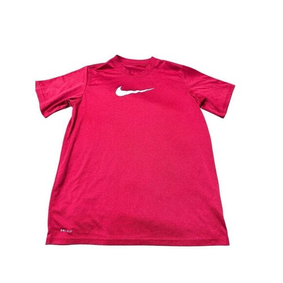 Nike round neck dark red Junior T-shirt size L A786 - Picture 1 of 3